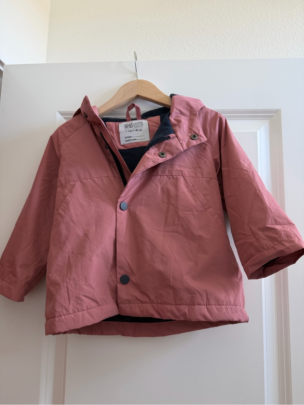 Kids Waterproof Hooded Jacket - Dusty Rose